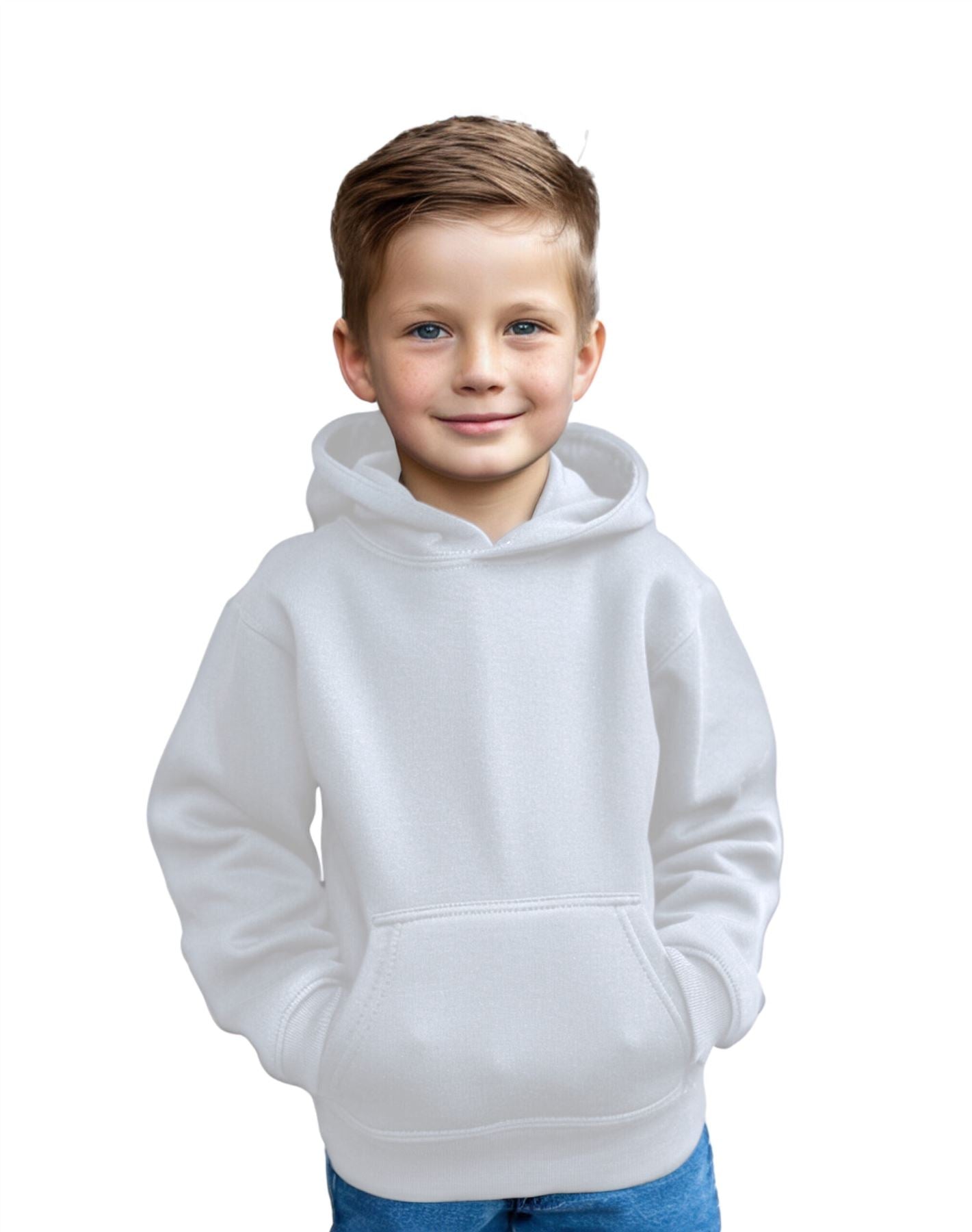 AZ400 Aykiz Kids Boys Girls Plain Pullover Hoodie Age 3-13 Years